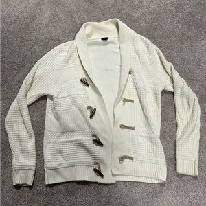 Cableknit Toggle Cardigan Sweater